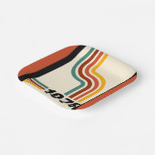 1975年レトロストライプヴィンテージポスター ペーパープレート (傾斜あり)