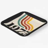 1975年レトロストライプヴィンテージポスター ペーパープレート (傾斜あり)