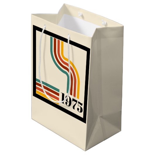 1975年レトロストライプヴィンテージポスター ミディアムペーパーバッグ (裏面アングル)