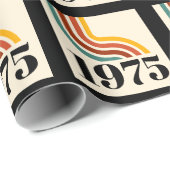 1975年レトロストライプヴィンテージポスター ラッピングペーパー (ロールコーナー)