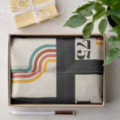 1975年レトロストライプヴィンテージポスター 薄葉紙 (ギフト)