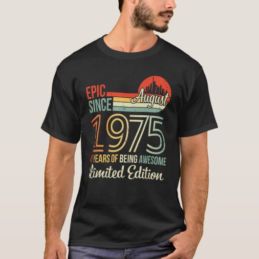 1975年以威厳がある来47年の叙事詩素晴らしL Tシャツ (正面)
