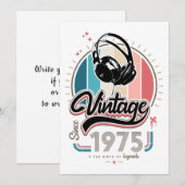 1975年以来のヴィンテージヘッドホン 招待状 (正面/裏面)
