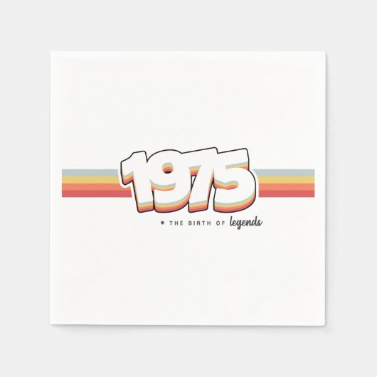 1975年伝説の誕生 スタンダードカクテルナプキン (正面)
