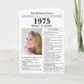 1975年新聞誕生日カード カード (正面)