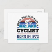 1975年生まれのサイクリスト 50歳の誕生日プレゼント 自転車 ポストカード (正面/裏面)