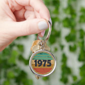 1975年生まれのヴィンテージ誕生日ギフト キーホルダー (手)