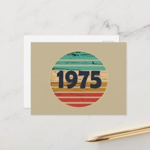 1975年生まれのヴィンテージ誕生日ギフト シーズンポストカード