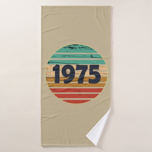1975年生まれのヴィンテージ誕生日ギフト バスタオル (バスタオル)