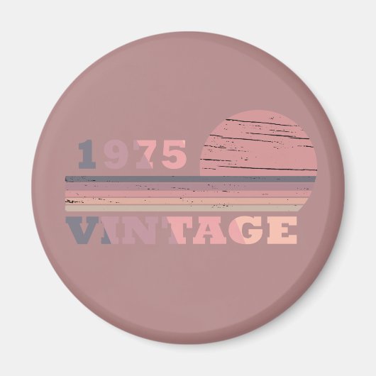 1975年生まれのヴィンテージ誕生日ギフト マグネット (正面)