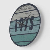 1975年生まれのヴィンテージ誕生日ギフト ラージ壁時計 (傾斜)