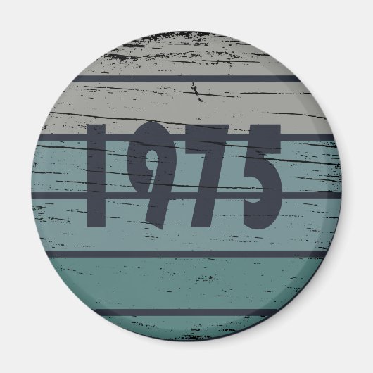 1975年生まれのヴィンテージ誕生日パーティー マグネット (正面)