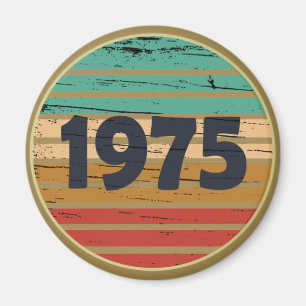 1975年生まれのヴィンテージ誕生日パーティー マグネット