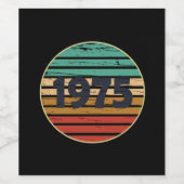 1975年生まれのヴィンテージ誕生日パーティー ワインラベル (シングルラベル)