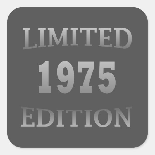 1975年生まれの誕生日パーティー スクエアシール (正面)