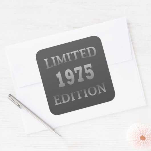 1975年生まれの誕生日パーティー スクエアシール (封筒)