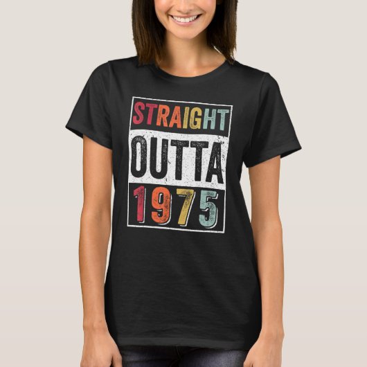 1975年生まれ 47歳 1975年 ヴィンテージ クラシック Tシャツ (正面)