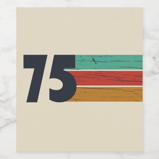 1975年生まれ 50歳の誕生日パーティー ワインラベル (シングルラベル)