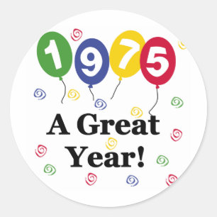 1975年素晴らし誕生日 ラウンドシール