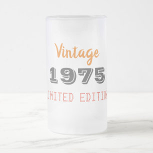 1975年製フロストビールマグカップ - 50歳の誕生日プレゼント フロストグラスビールジョッキ