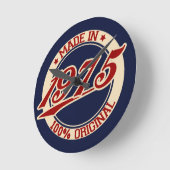 1975年製 ラウンド壁時計 (傾斜)