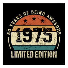 1975年製 レトロ 50歳 誕生日おめでとう ポスター