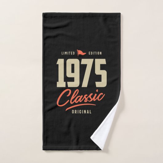 1975年誕生日クラシックギフト ハンドタオル (ハンドタオル)