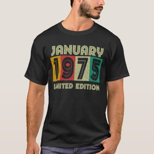 1975年1月コーディネートレトロBday Equipment Tシャツ (正面)