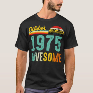 1975年10月誕生日ギフトシャツヴィンテージ10月1日 Tシャツ