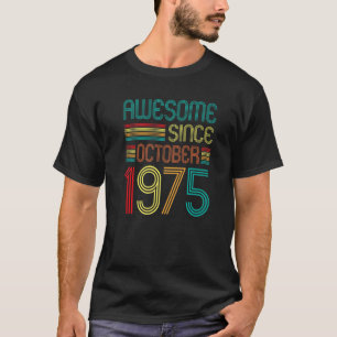 1975年10月47日誕生日レトロ47 Tシャツ