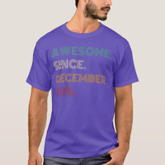 1975年12月生まれの50歳 Awesome 50歳の誕生日 Tシャツ