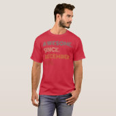 1975年12月生まれの50歳 Awesome 50th Birthday Tシャツ (正面フル)