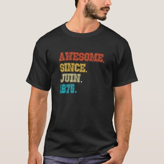 1975年2素晴らし月以来47番目の誕生日 Tシャツ (正面)