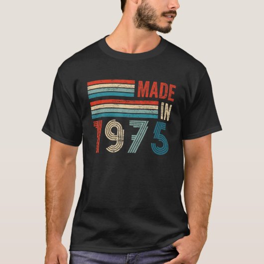 1975年47歳の誕生日ギフトヴィンテージ Tシャツ (正面)