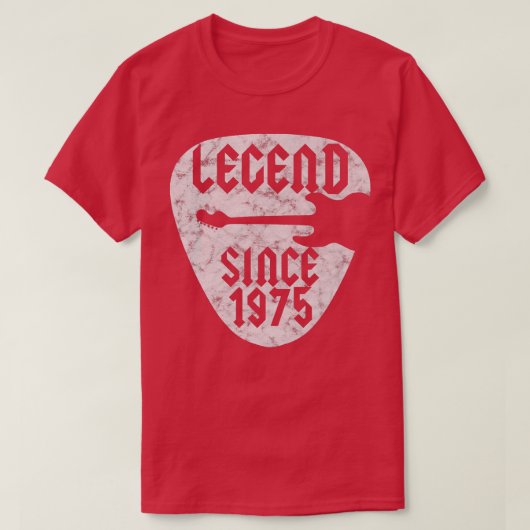 1975年47誕生日B生まれで47歳のギタリスト Tシャツ (デザイン正面)