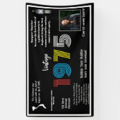 1975年50回目生まれの写真名 横断幕 (縦)