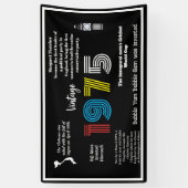 1975年50生まれ年誕生日 横断幕 (縦)