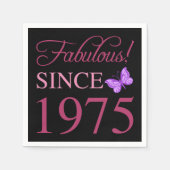 1975年50誕生日以来の素晴らしい スタンダードカクテルナプキン (正面)