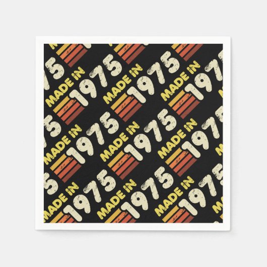 1975年50誕生日製 スタンダードカクテルナプキン (正面)