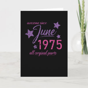 1975年6月誕生日 カード