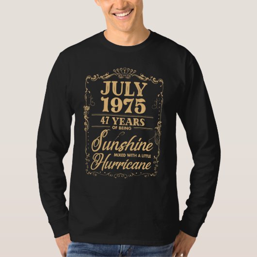 1975年7月だった彼女のための47生まれ番目の誕生日 Tシャツ (正面)