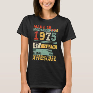 1975年9月に作られたハッピーバースデー47年 Tシャツ