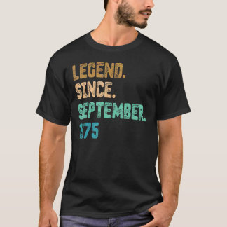 1975年9月以来の古い伝説の誕生日V Tシャツ