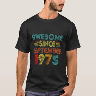 1975年9月以素晴らし降48誕生日レトロ4 Tシャツ