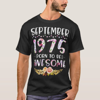 1975年9月生まれハッピーバースデー素晴らし4へ Tシャツ