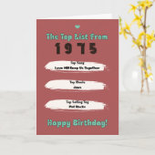 1975年 トップリスト 誕生日 カード (黄色い花)