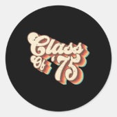 1975年Cl懇親会レトロ75高校卒業生Cl ラウンドシール (正面)