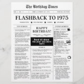 1975生まれ年のモック新聞白黒 (正面)