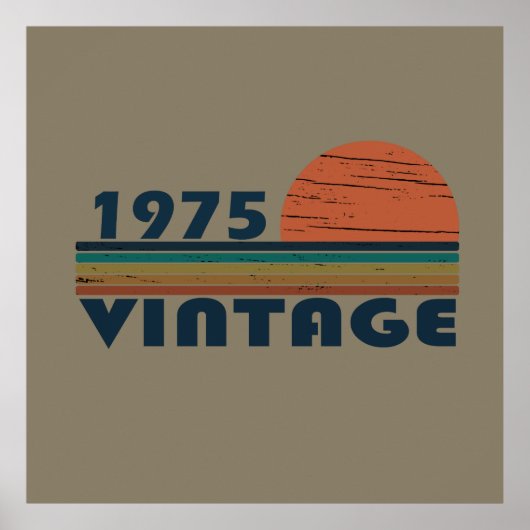 1975生まれ年のヴィンテージ ポスター (正面)