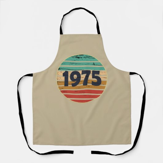 1975生まれ年ヴィンテージ50歳の誕生日ギフト エプロン (正面)